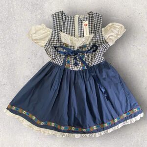 Kate Kasin Women's German Dirndl Dress Costume NWT Size XL - Blue White